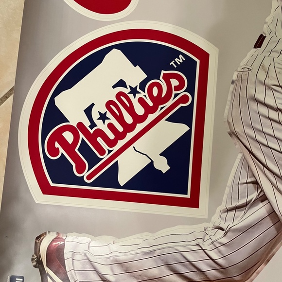 Philadelphia Phillies Chase Utley Fathead Wall Cling Poster 25" x 32" - Picture 4 of 6